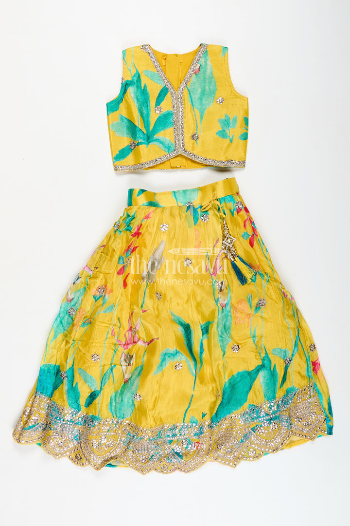 Ethnic Festival Set For Girls Traditional Mirror Work Outfit