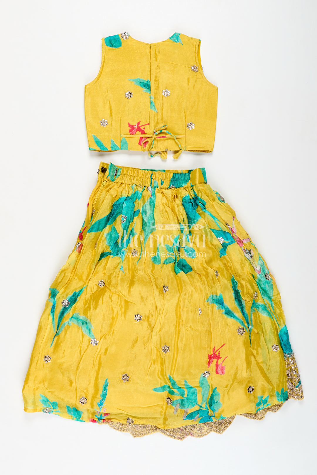 Ethnic Festival Set For Girls Traditional Mirror Work Outfit