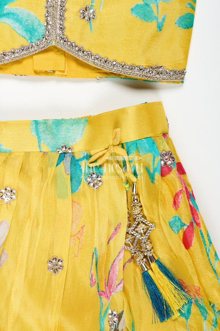 Ethnic Festival Set For Girls Traditional Mirror Work Outfit