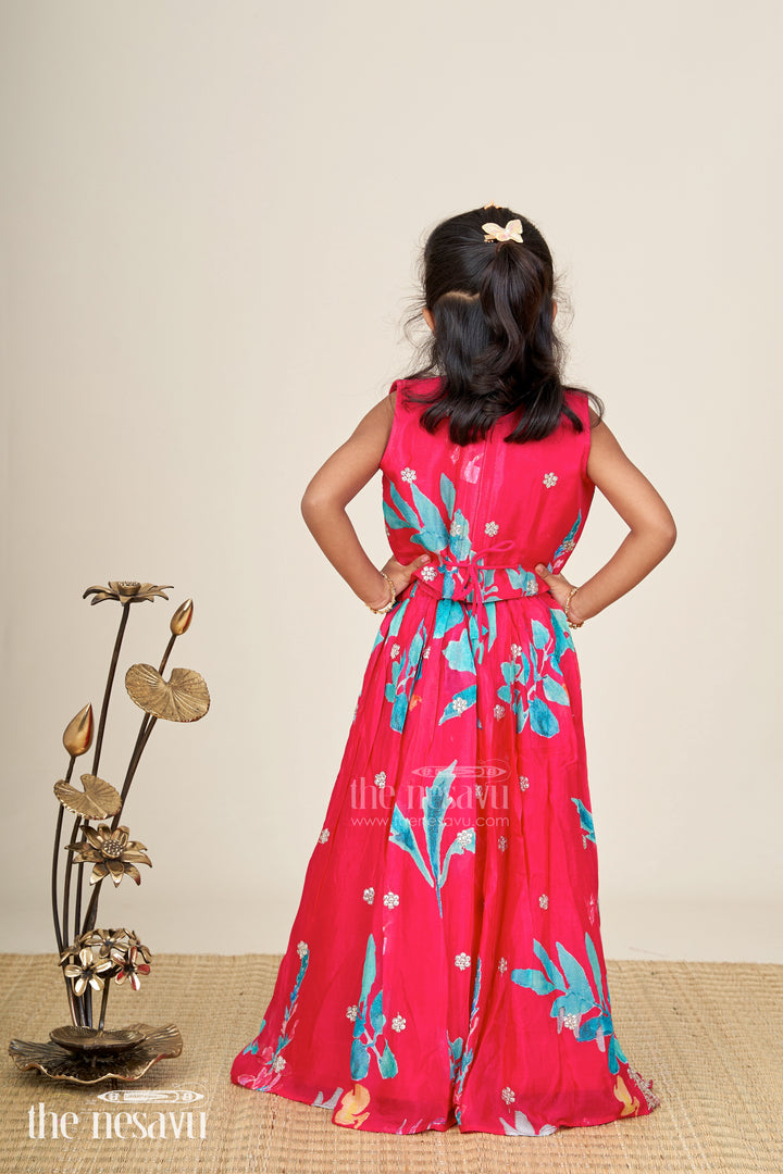 Girls muslin lehenga choli set for weddings and festive occasions
