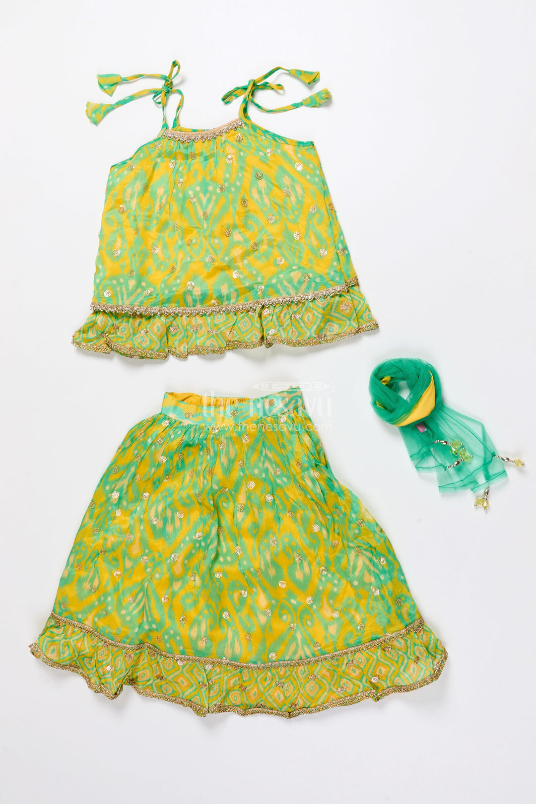 Toddler Girls Lehenga Choli Set for Weddings and Festive Events