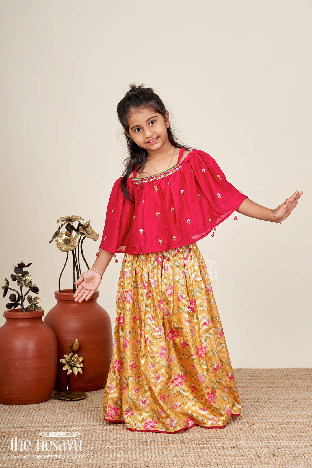 Girls festive lehenga choli set for weddings and Diwali