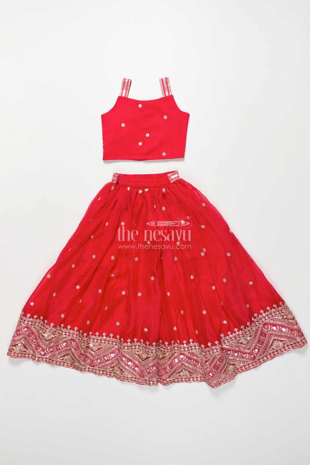 Girls Lehenga Choli with Embroidery for Weddings and Sangeet Nights