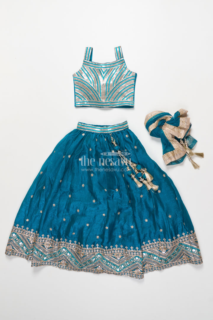 Girls Designer Lehenga Choli for Festive Functions and Family Portraits