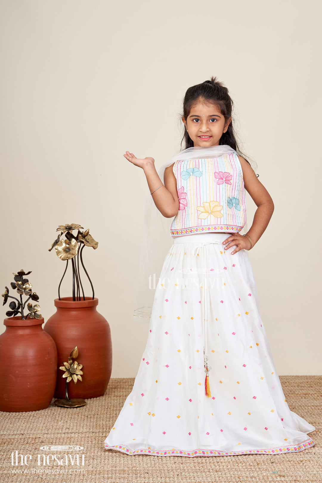 Embroidered lehenga choli for baby girls for birthdays and ethnic events