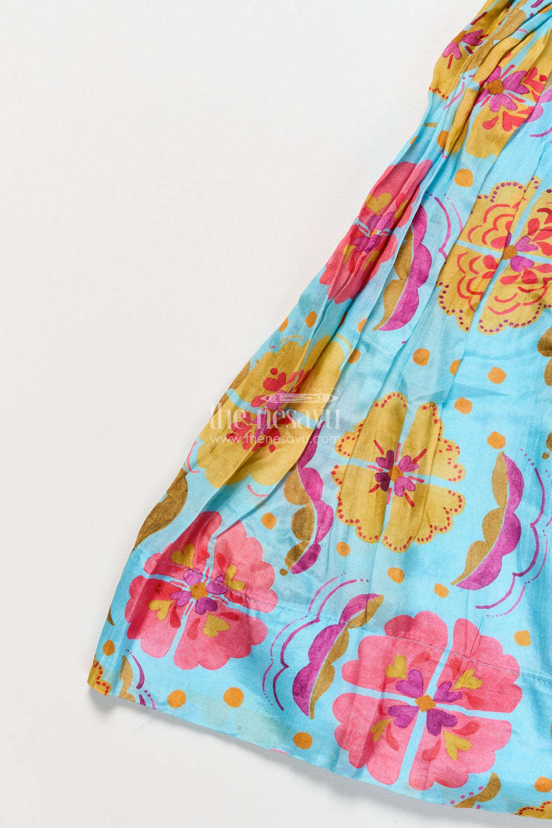Girls Printed Lehenga Choli Set with Matching Dupatta for Celebrations