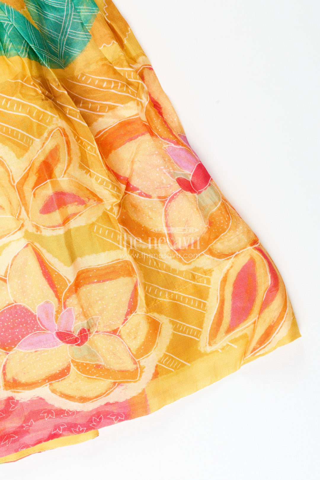 Girls digital print lehenga choli in muslin silk for festivals and school events
