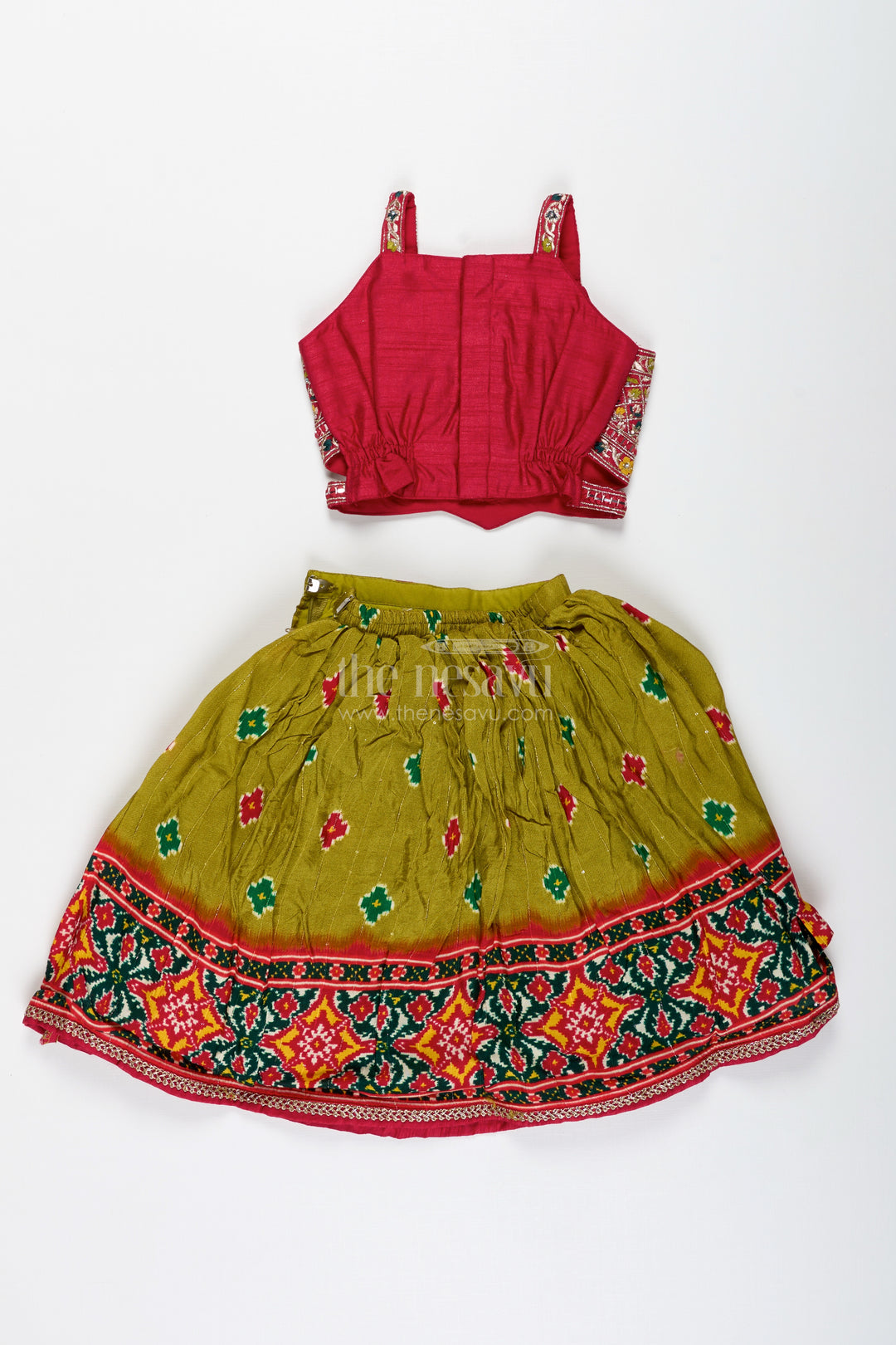 Girls Lehenga Choli With Digital Print For Navratri And Festive Occasions