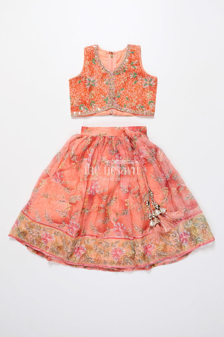 Embroidered lehenga choli for baby girl for weddings and family events