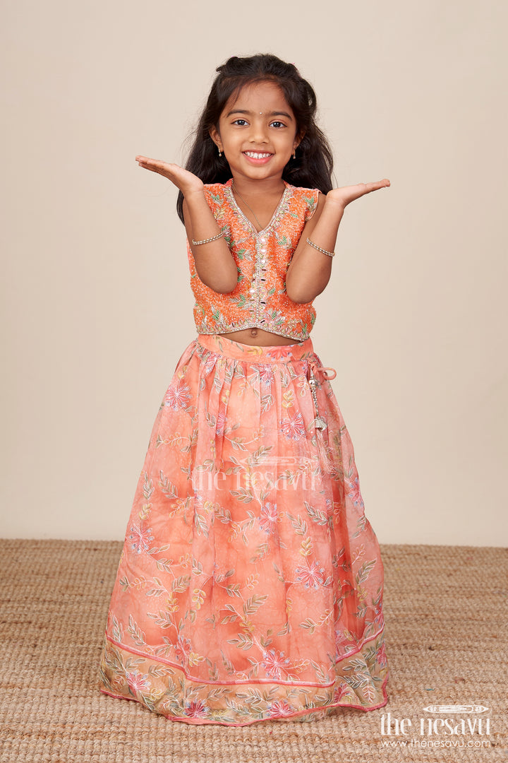 Embroidered lehenga choli for baby girl for weddings and family events