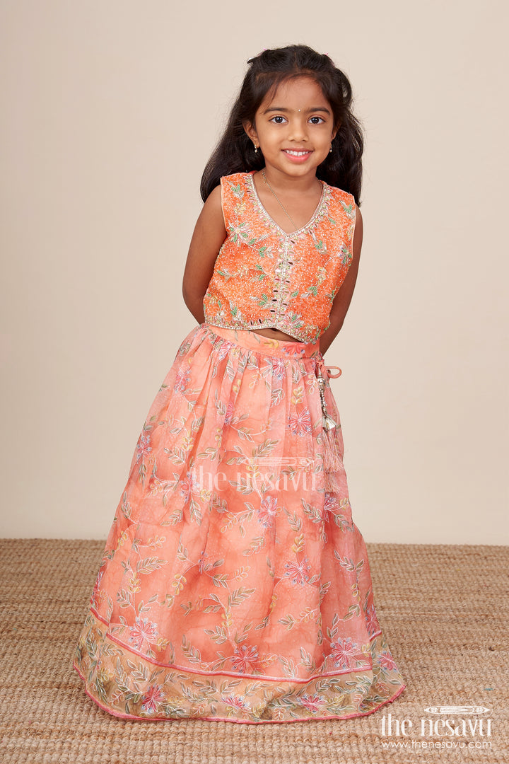 Embroidered lehenga choli for baby girl for weddings and family events