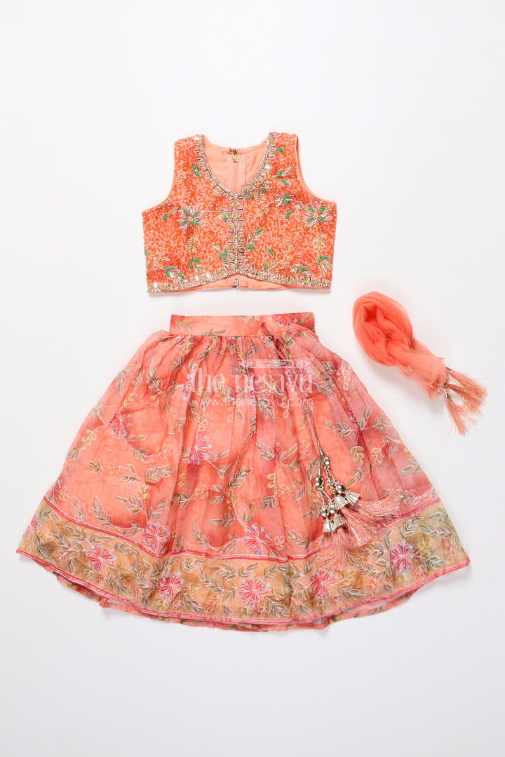 Embroidered lehenga choli for baby girl for weddings and family events