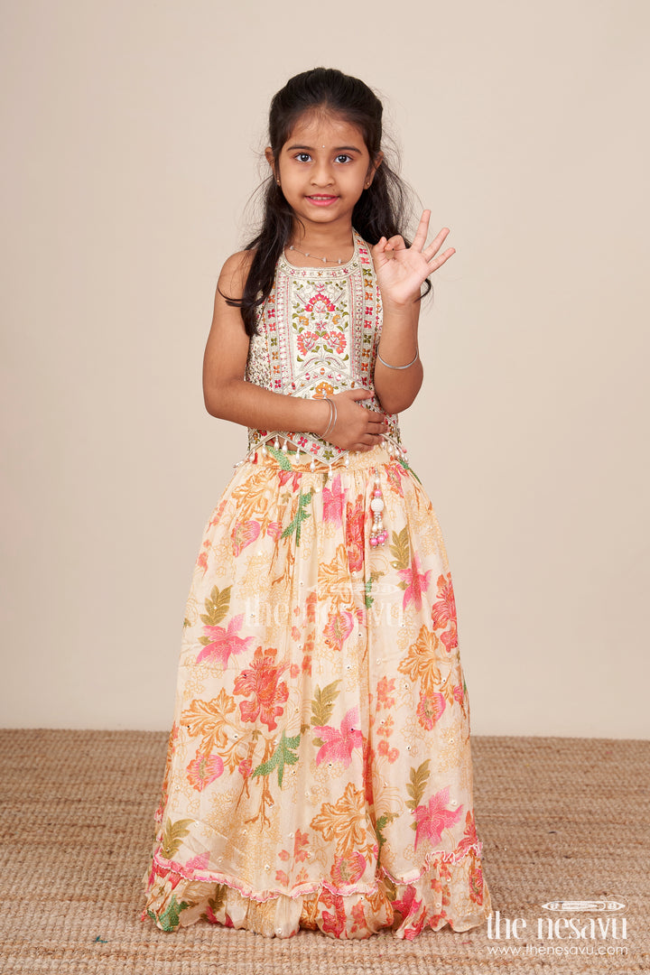 Traditional lehenga set for toddler girl for weddings and navratri