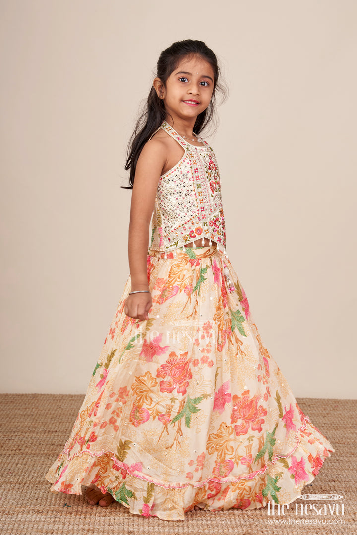 Traditional lehenga set for toddler girl for weddings and navratri