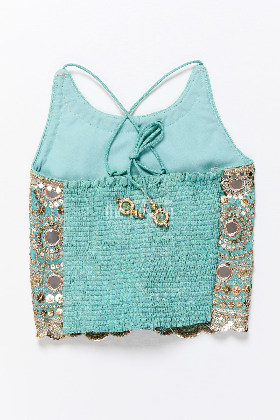 Mirror work lehenga choli for baby girl for weddings and birthdays
