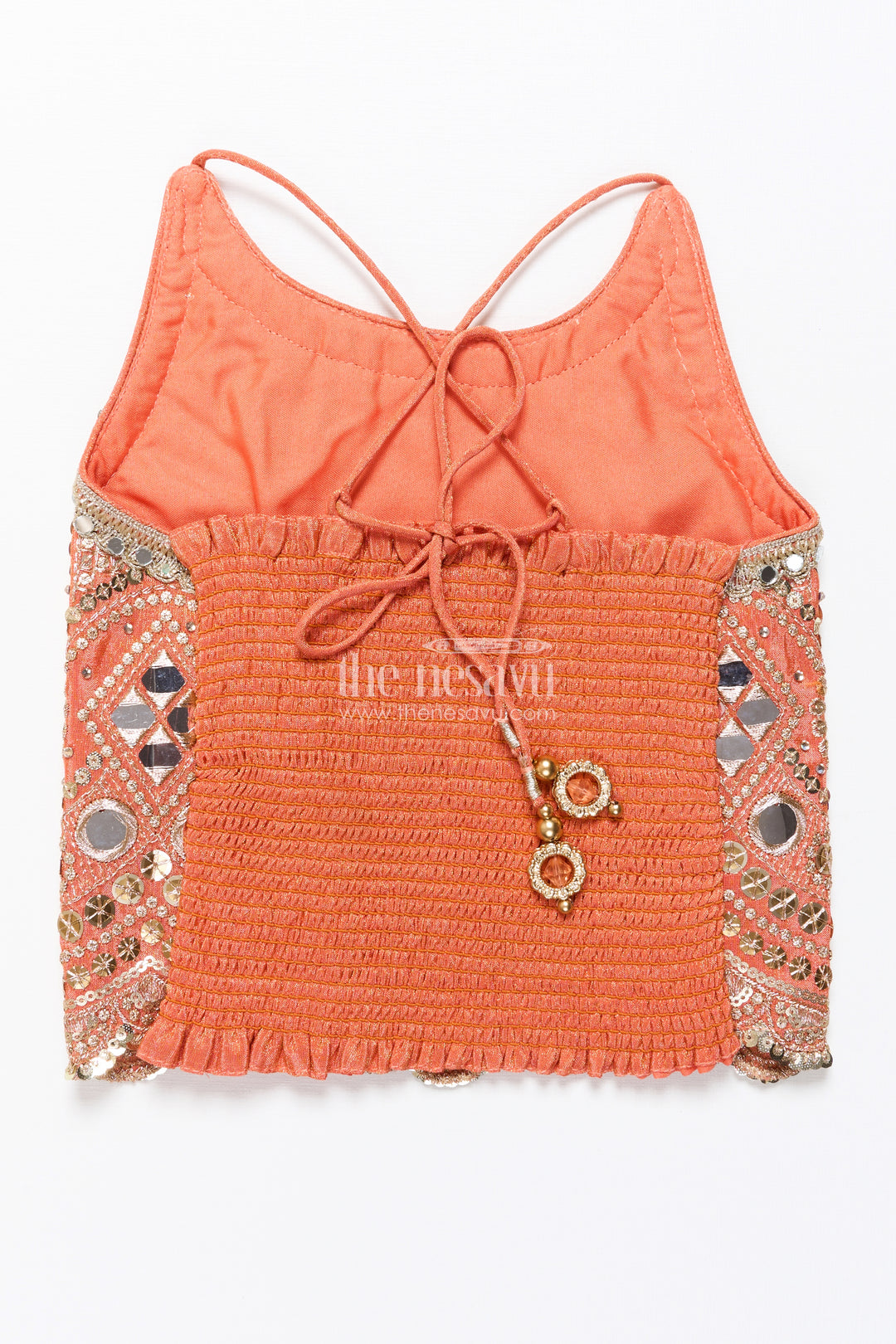 Baby girl mirror work lehenga choli for wedding and festive wear