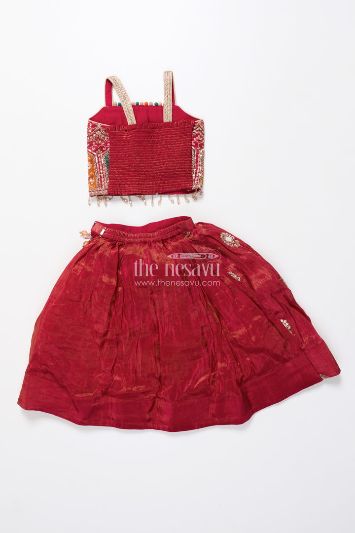 Toddler girl lehenga set for temple visits and family festivals