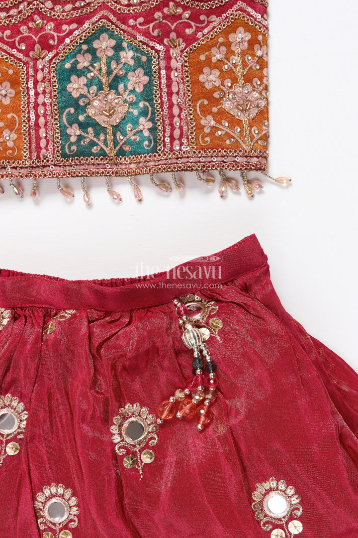 Toddler girl lehenga set for temple visits and family festivals