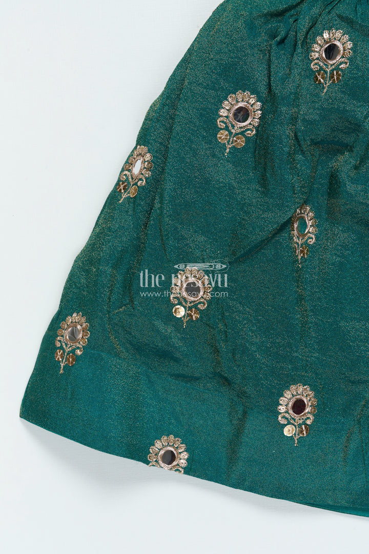 Girls Lehenga Choli with Mirror Embroidery for Festive Functions and Family Celebrations