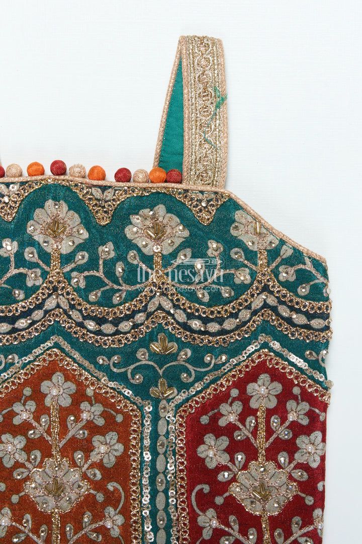 Girls Lehenga Choli with Mirror Embroidery for Festive Functions and Family Celebrations