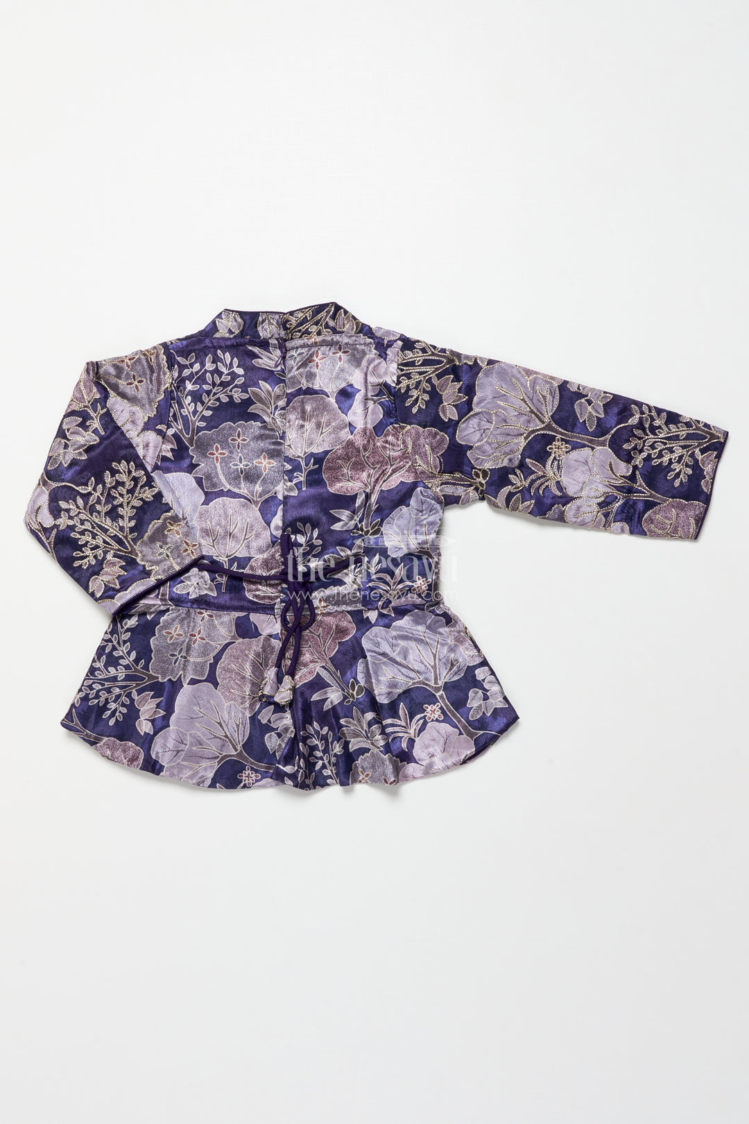 Girls fancy purple lehenga set with jacket for weddings and special occasions