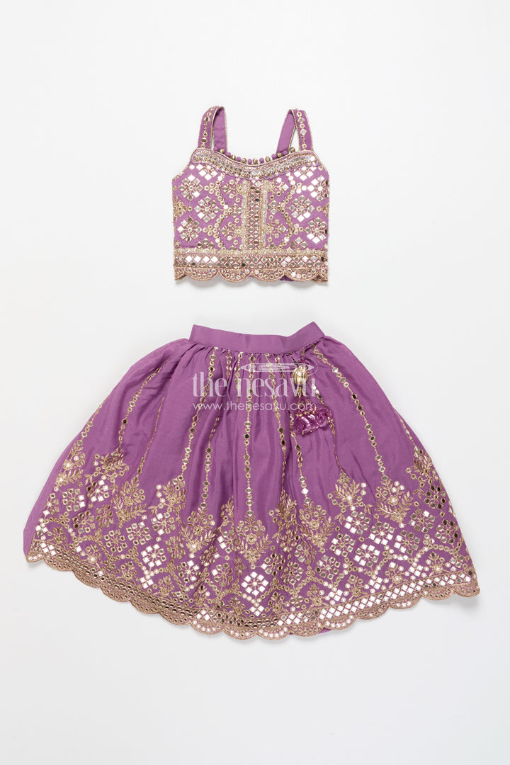 Girls Lehenga Choli with Designer Yoke and Festive Dupatta