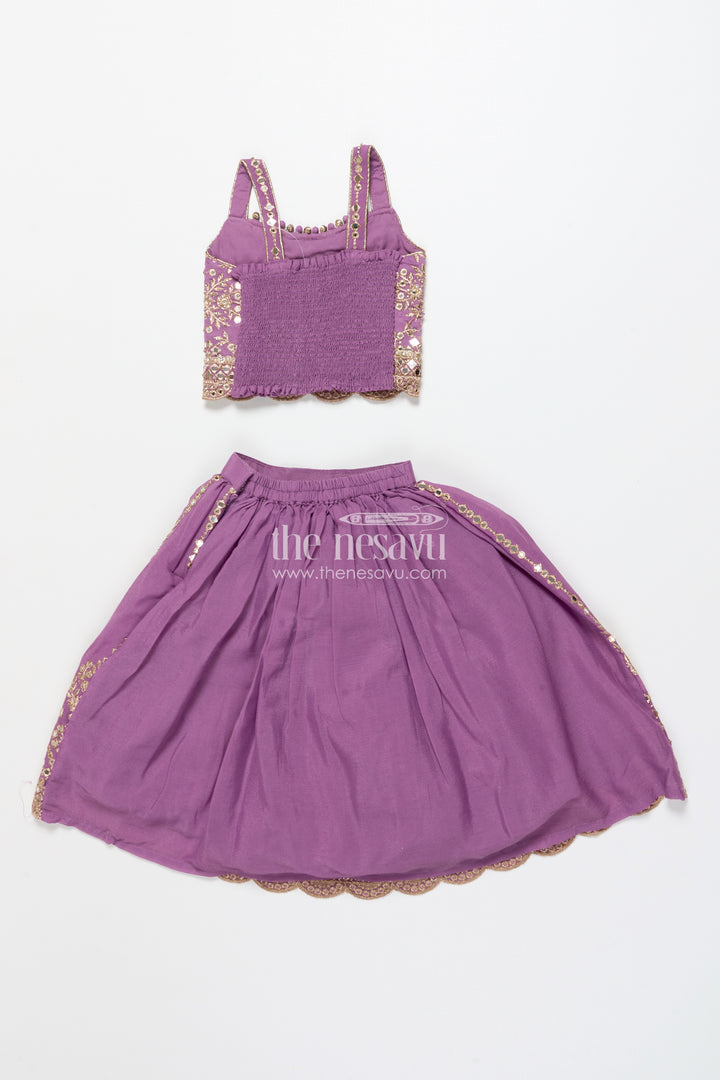 Girls Lehenga Choli with Designer Yoke and Festive Dupatta