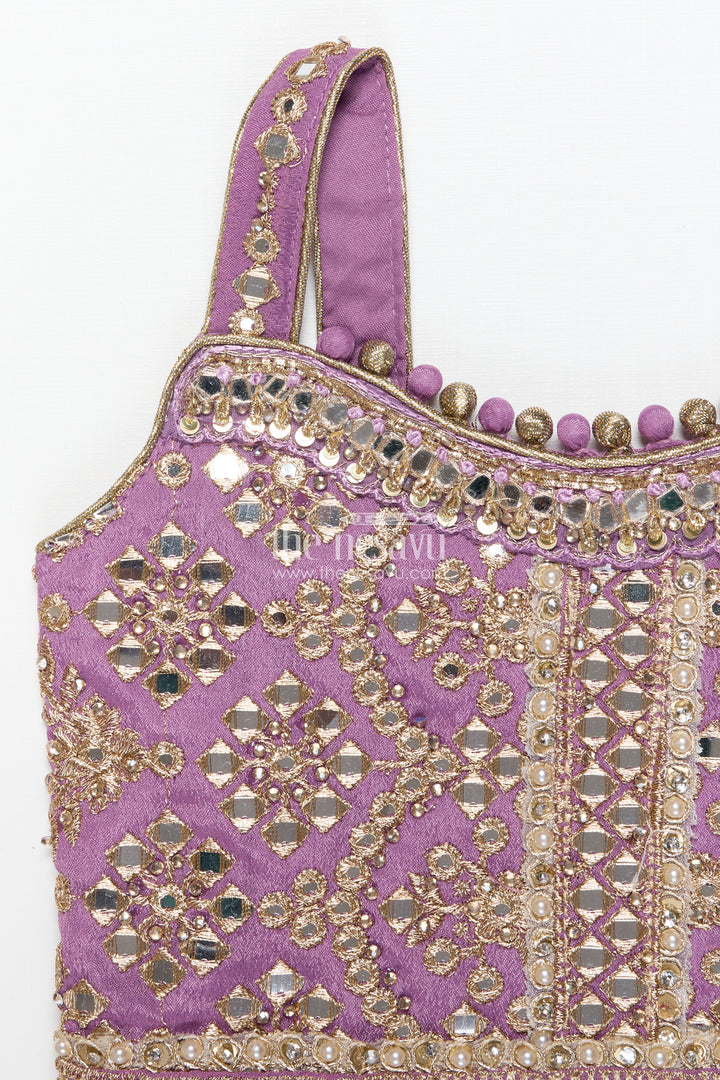 Girls Lehenga Choli with Designer Yoke and Festive Dupatta