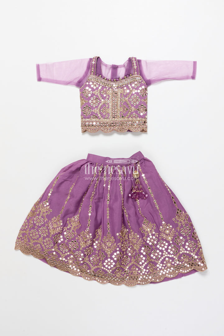 Girls Lehenga Choli with Designer Yoke and Festive Dupatta