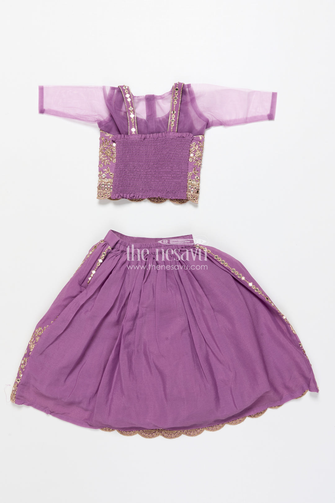 Girls Lehenga Choli with Designer Yoke and Festive Dupatta