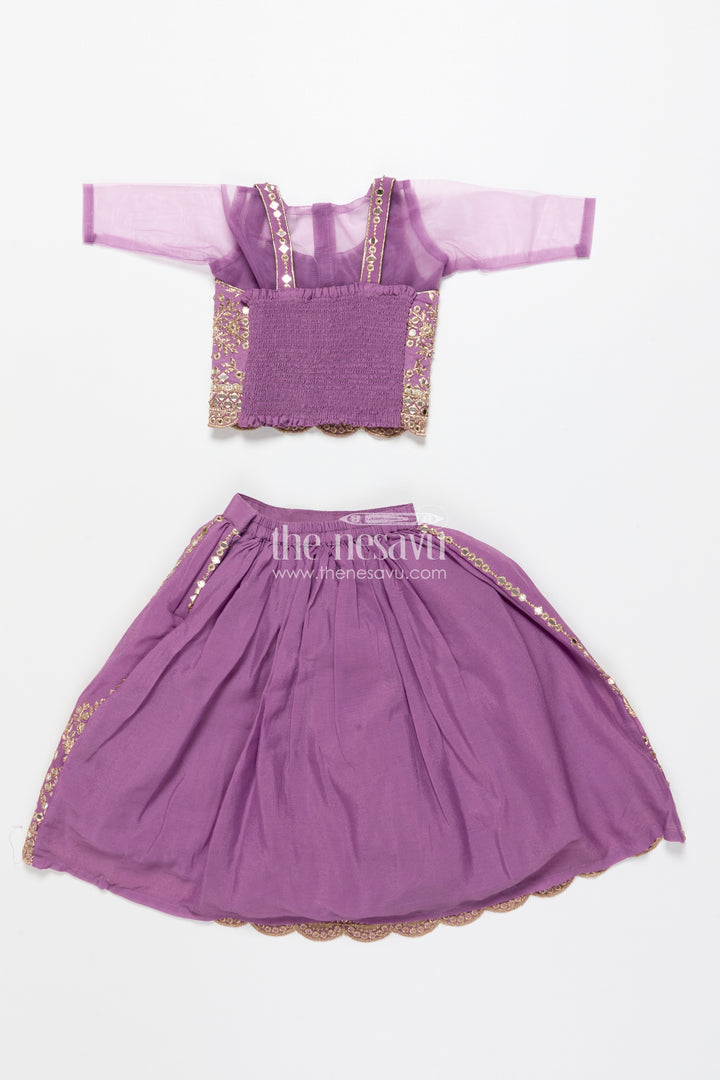 Girls Lehenga Choli with Designer Yoke and Festive Dupatta