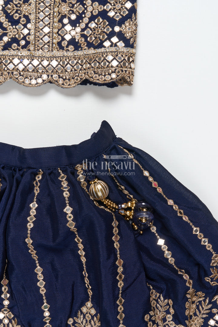 Girls Lehenga Choli with Royal Festive Yoke and Dupatta