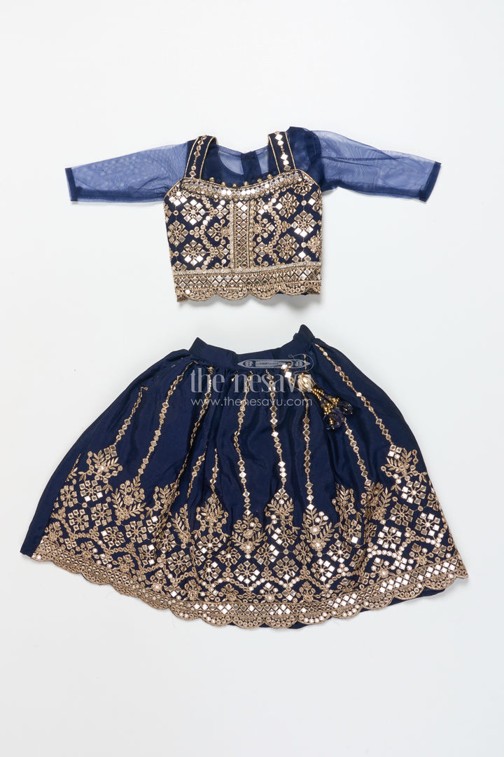 Girls Lehenga Choli with Royal Festive Yoke and Dupatta