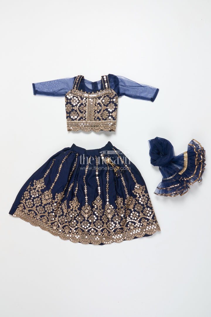 Girls Lehenga Choli with Royal Festive Yoke and Dupatta