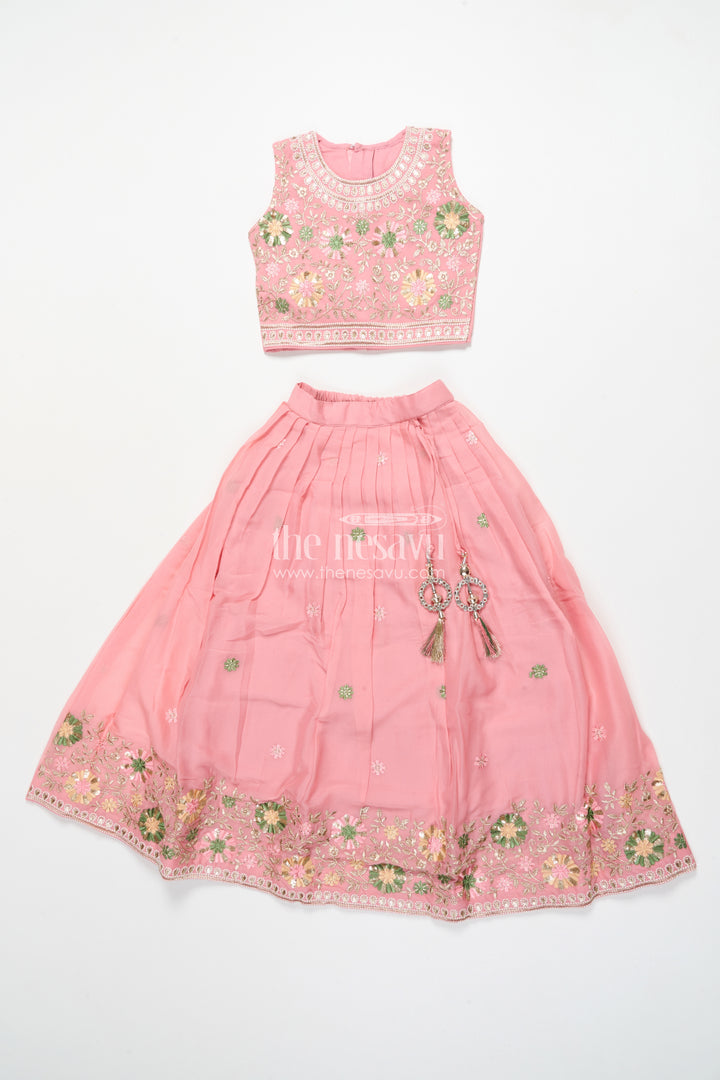 Girls Ethnic Lehenga with Long Shrug for Festive and Wedding Occasions