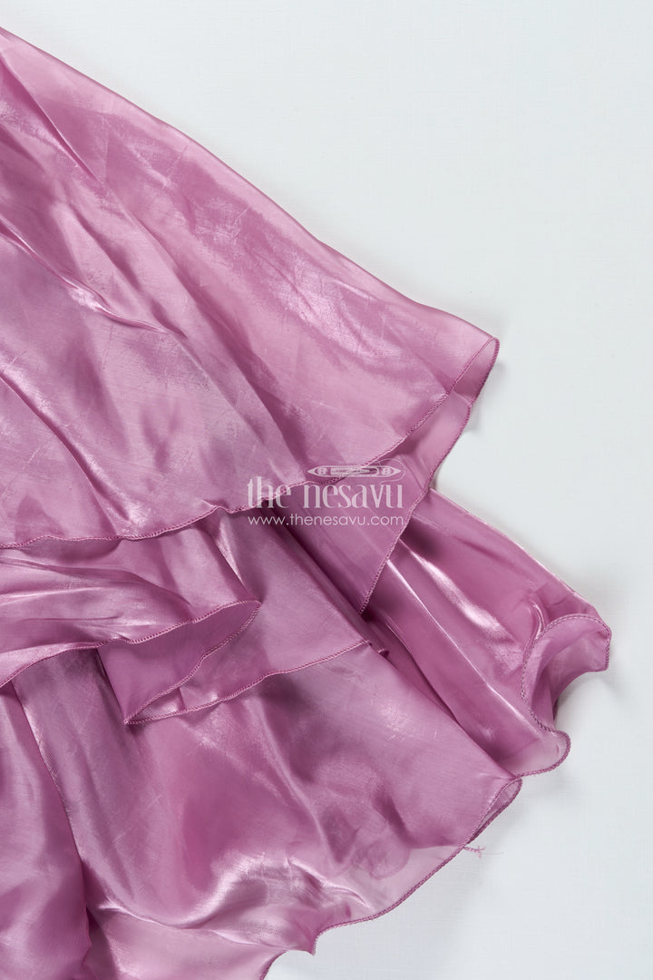 Ruffled Organza Lehenga Choli for Girls with Designer Yoke for Birthday Parties and Sangeet