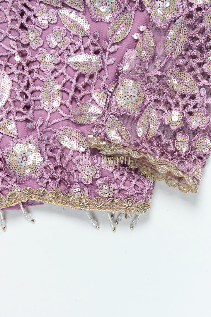 Ruffled Organza Lehenga Choli for Girls with Designer Yoke for Birthday Parties and Sangeet