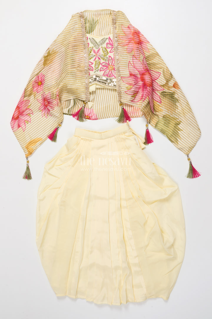 Floral Embroidered Lehenga Choli for Girls for Festive Occasions and Family Weddings