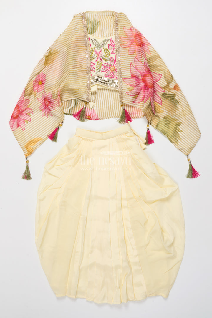 Floral Embroidered Lehenga Choli for Girls for Festive Occasions and Family Weddings