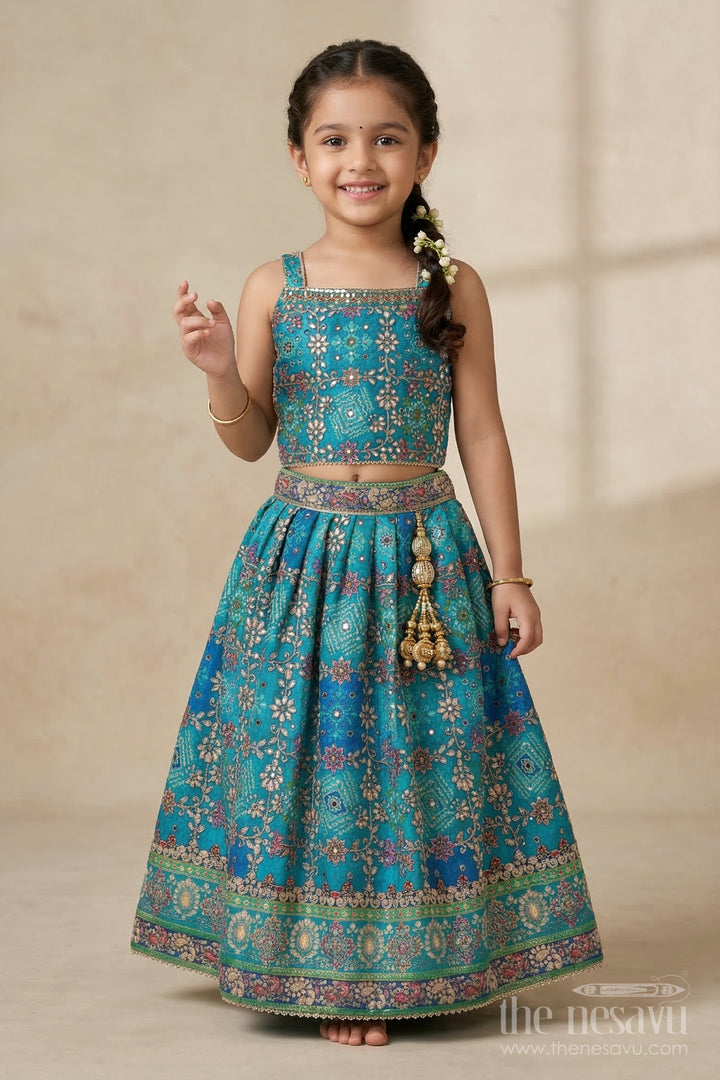 Girls Ethnic Lehenga Set for Festive Weddings and Celebrations