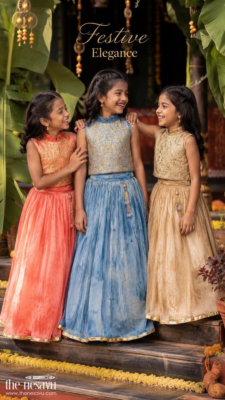 Girls Festive Lehenga Outfit for Weddings and Traditional Celebrations