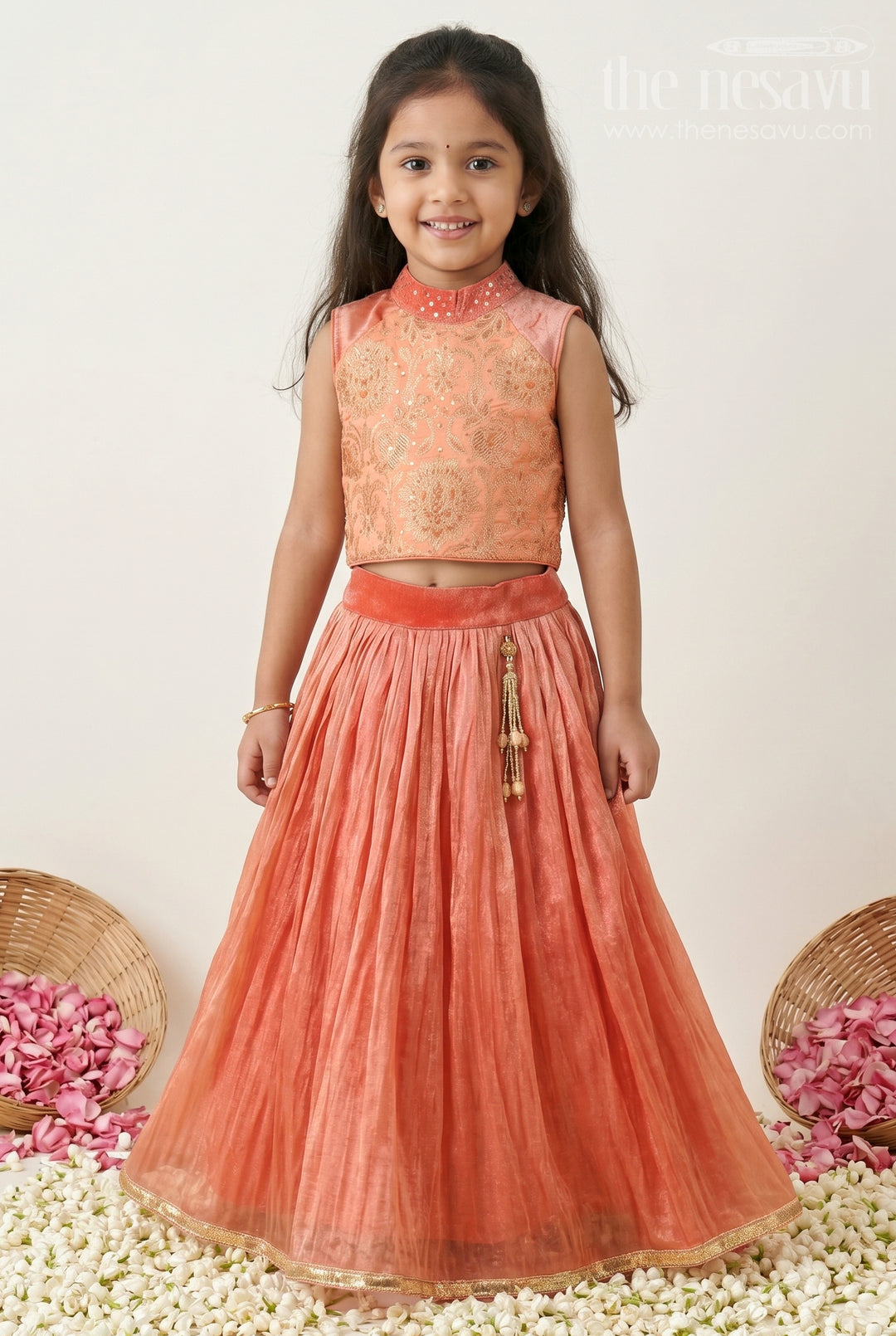 Girls Traditional Lehenga Set for Festive Functions and Celebrations