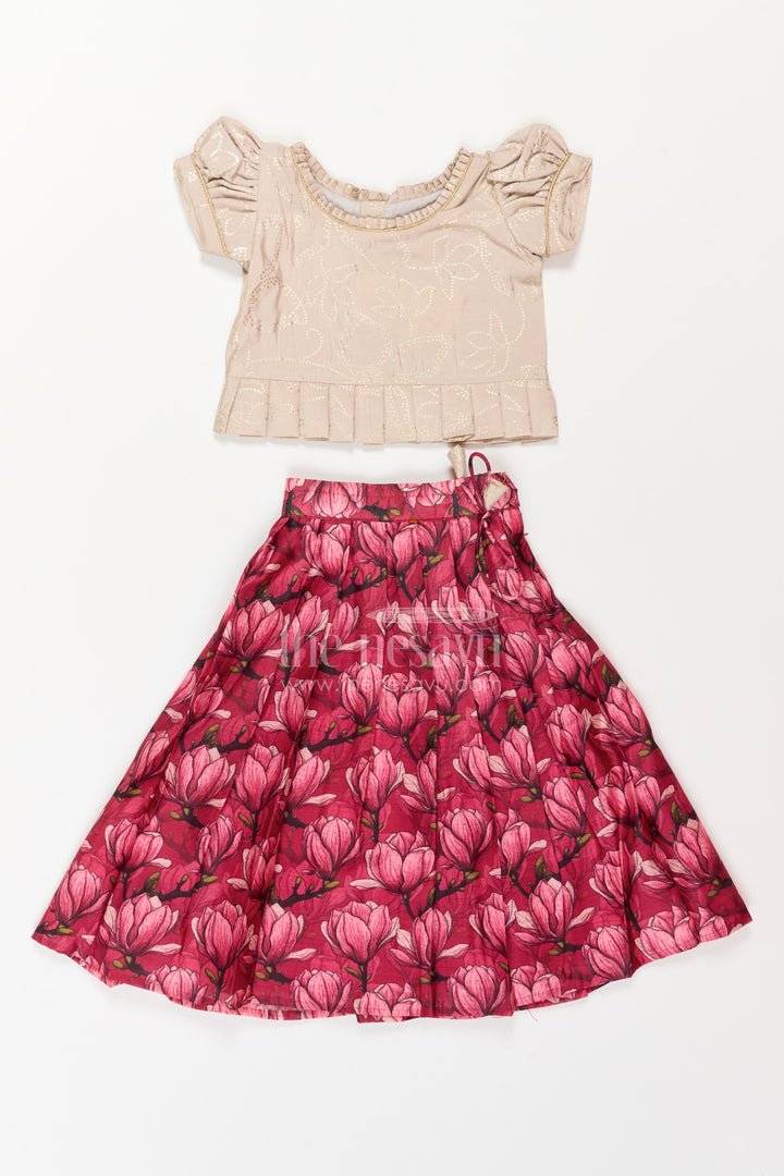 Pattu Pavadai for Girls in Pink with an Occasion Ready Finish