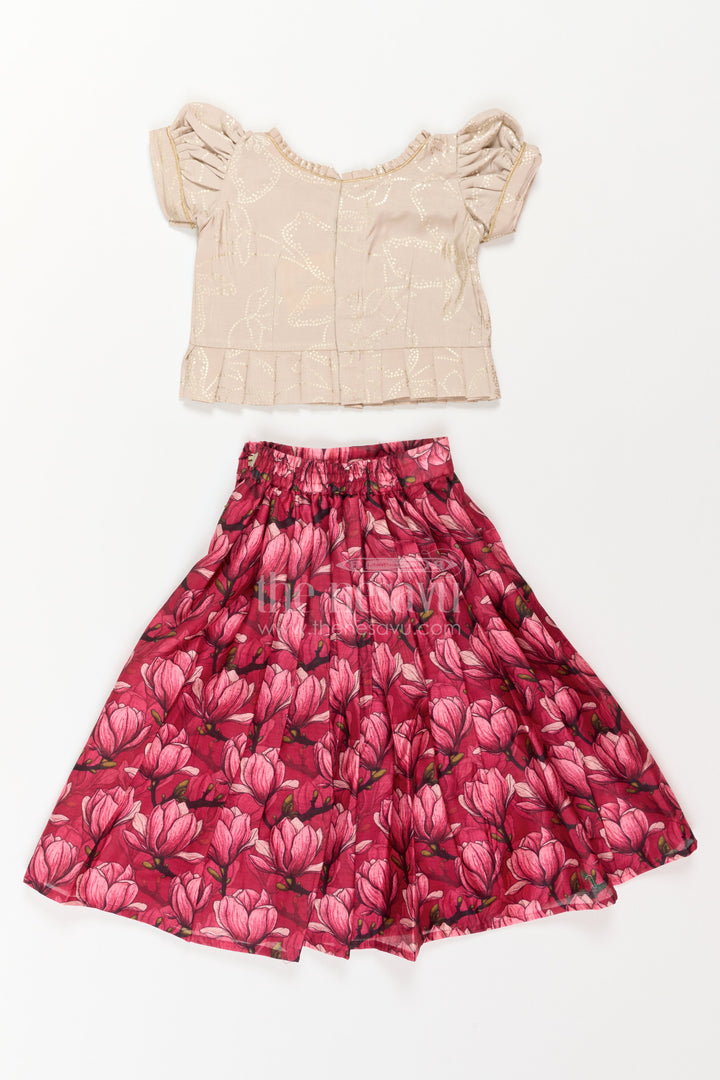 Pattu Pavadai for Girls in Pink with an Occasion Ready Finish