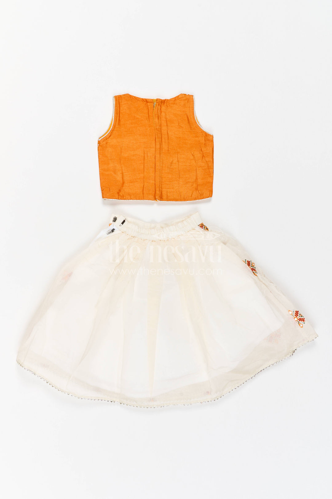 Kids Chaniya Choli in Orange for Milestone Days