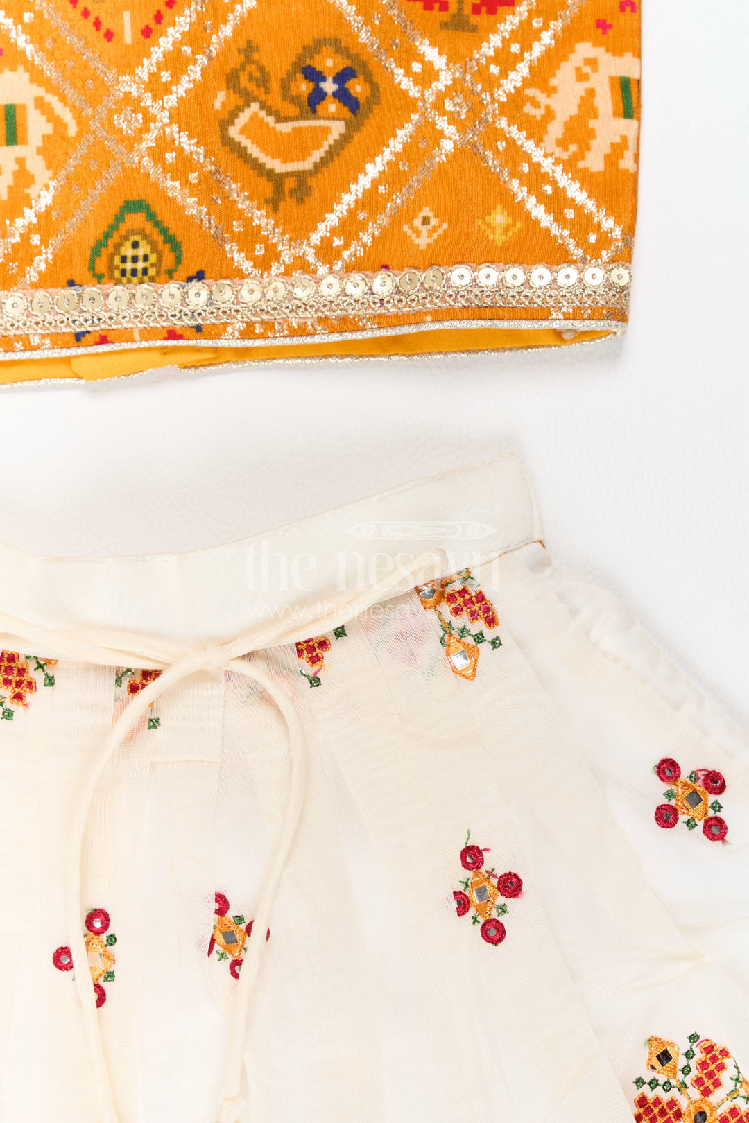 Kids Chaniya Choli in Orange for Milestone Days