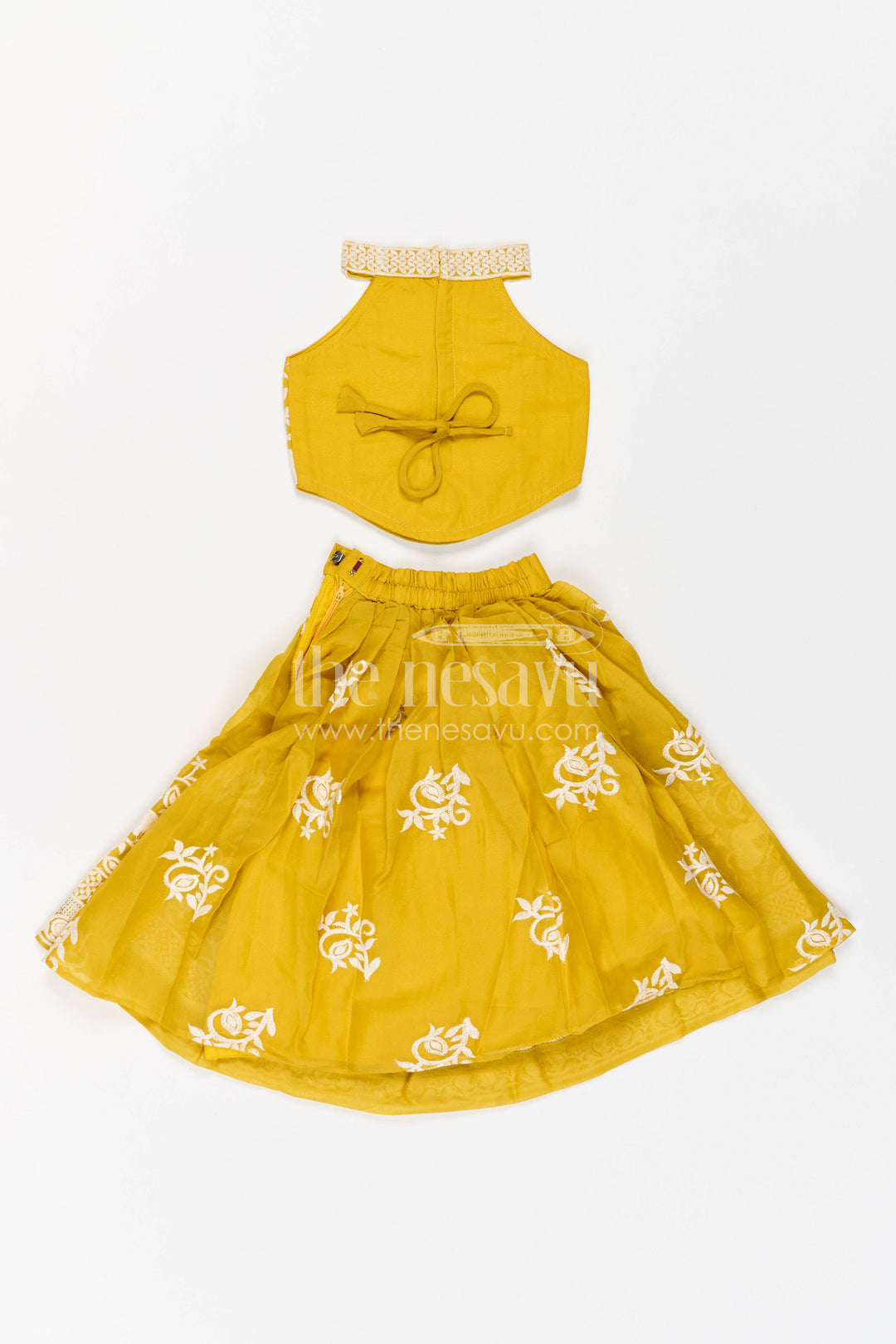 Girls Fancy Lehenga with Thread Embroidery for Family Functions