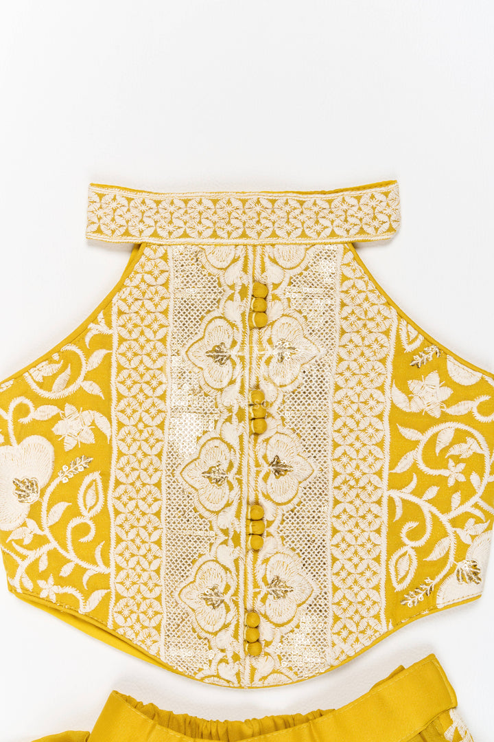 Girls Fancy Lehenga with Thread Embroidery for Family Functions
