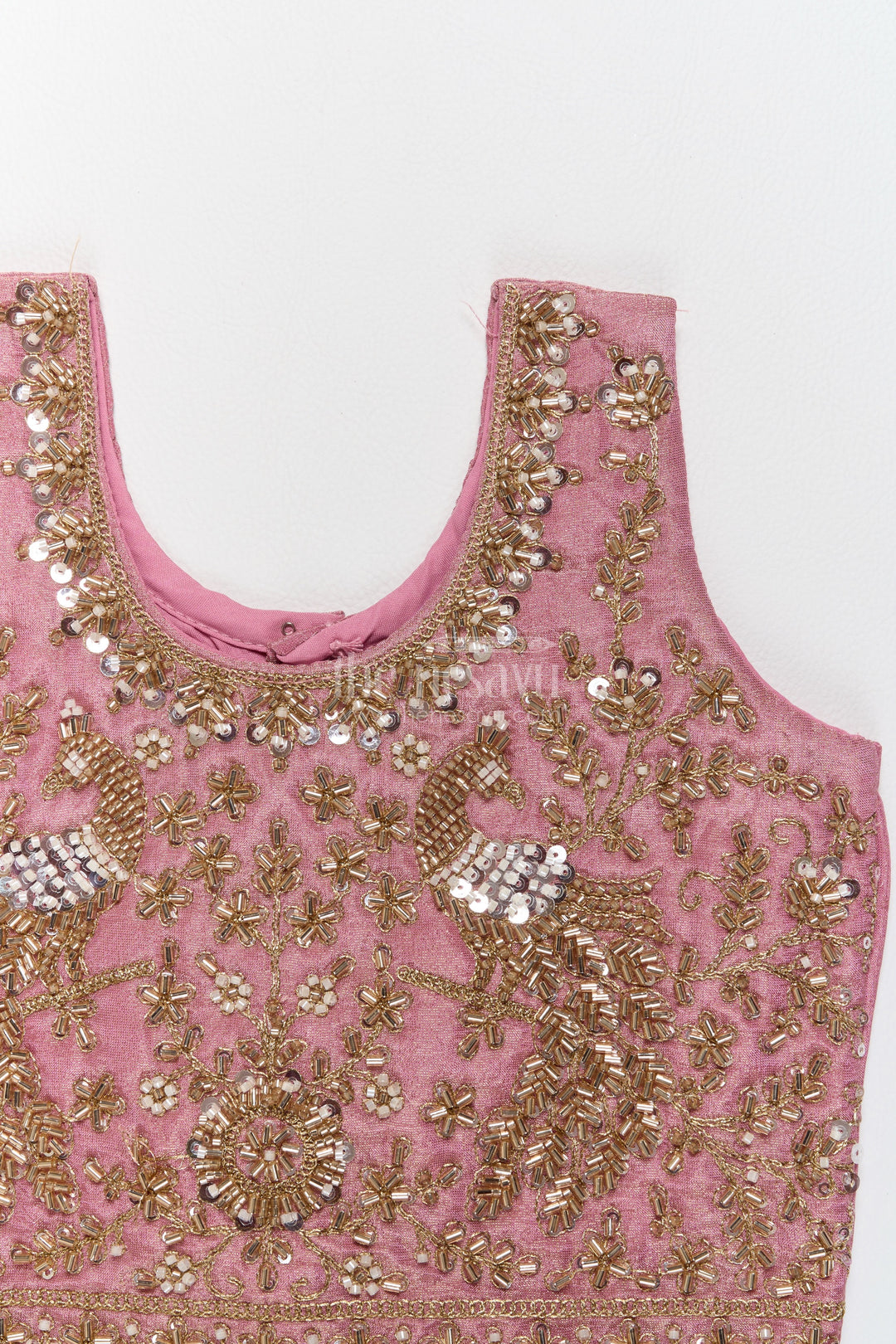 Girls Fancy Lehenga in Peach for Portrait Days