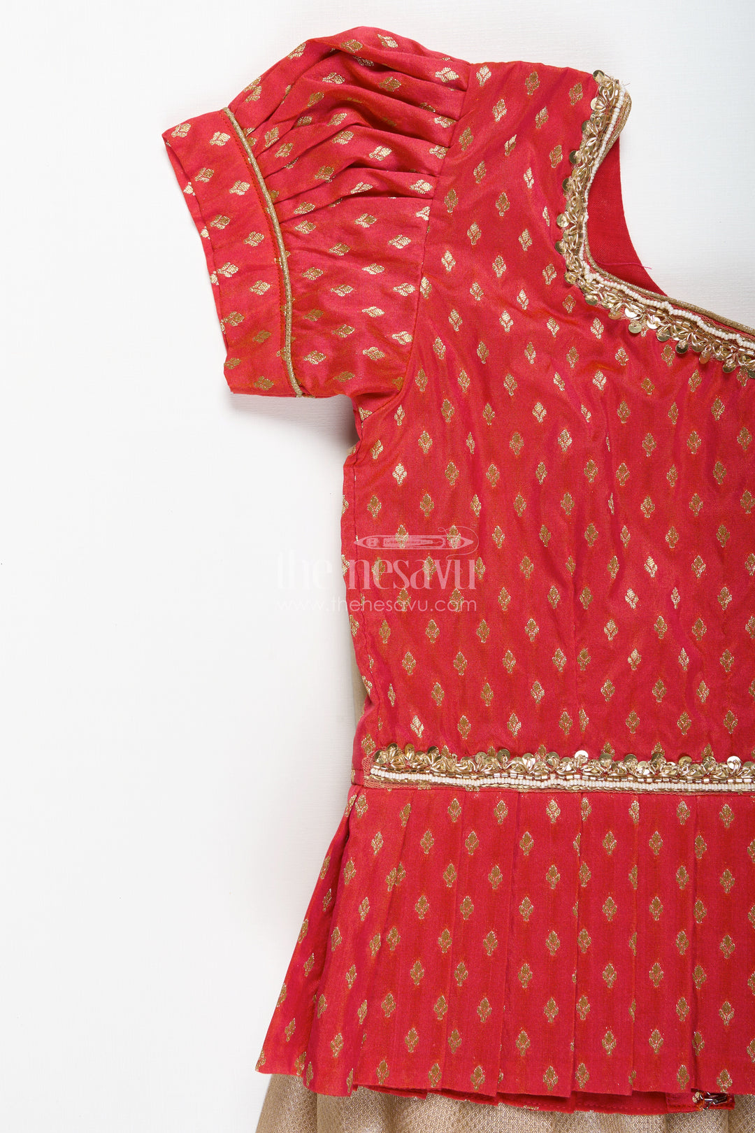 Toddler girl pattu pavadai for festivals and family functions